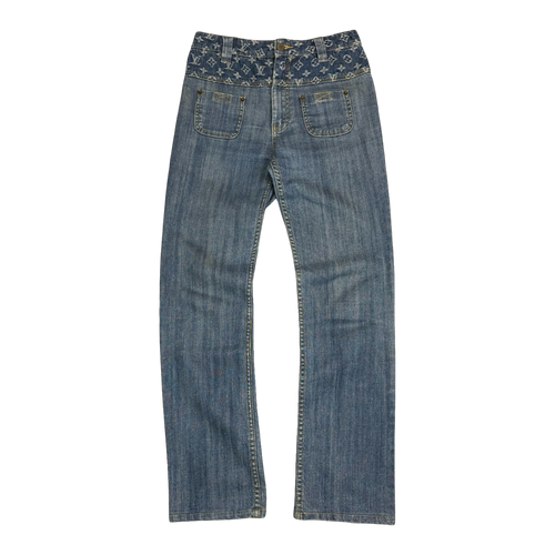 Women’s Louis Vuitton Denim Waist Monogram Pants | Vintage Clothing Store Canada