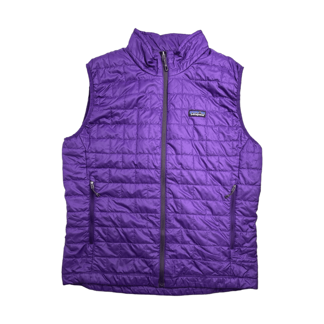 (L) Patagonia Micro Puffer Zip-Up Vest Purple
