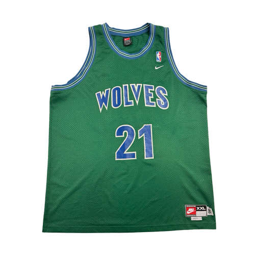 Vintage 90s Nike NBA Minnesota Timberwolves Kevin Garnett Jersey Green | Vintage Clothing Store Canada