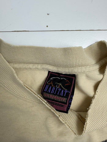 Vintage 90s Nature Big Cats Tee Cream