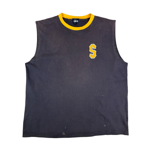 1990s Stussy NYLTA Tank Top Navy (USED) | Vintage Clothing Store Canada