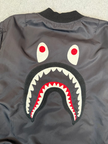 BAPE MA-1 Shark Bomber Jacket Black (USED)