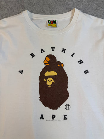 BAPE Milo College Tee White (USED)
