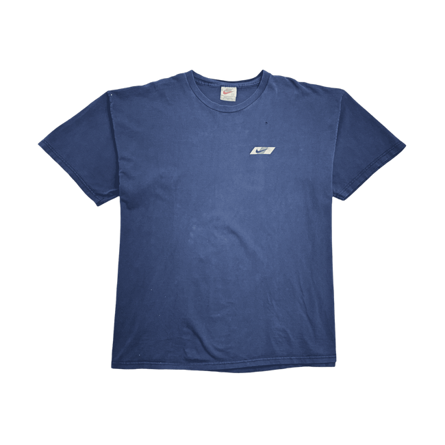 Vintage 90s Nike Side Swoosh Tee Navy
