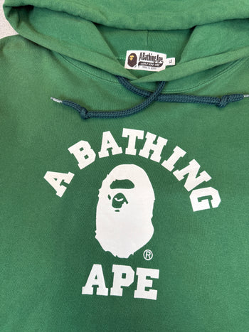 BAPE College Pullover Hoodie Green (USED)