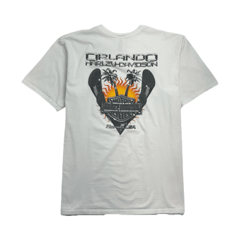 (L) Vintage '09 Orlando Harley Davidson Tee White