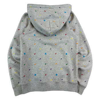 BAPE Apestar Scattered Logo Full Zip Up Hoodie Grey (USED)