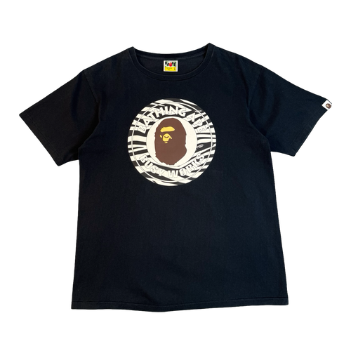 BAPE Busy Works Zebra Tee Black (USED) | Vintage Clothing Store Canada