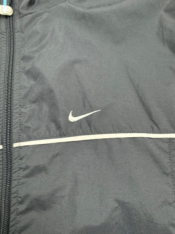 (L) Vintage 2000s Nike Zip-Up Windbreaker Jacket Black