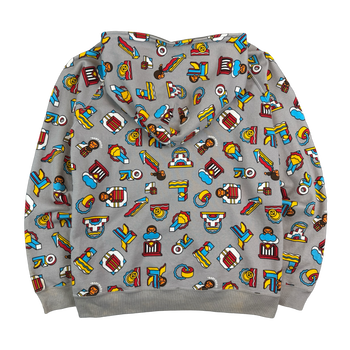 BAPE Baby Milo All Over Full Zip Hoodie Grey (USED)