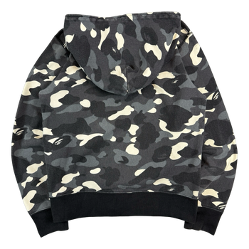 BAPE City Camo Spell Out Full Zip Hoodie Grey (USED)