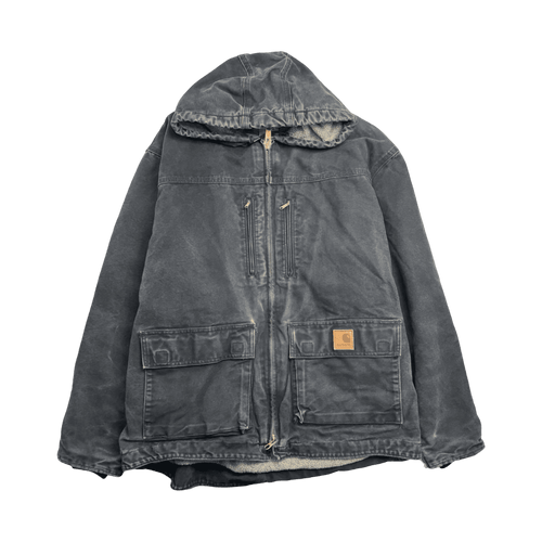 Vintage Carhartt Sherpa Line Hooded Jacket black | Vintage Clothing Store Canada