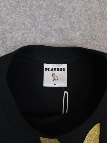 Women's OVO x Playboy Cropped Tee Black