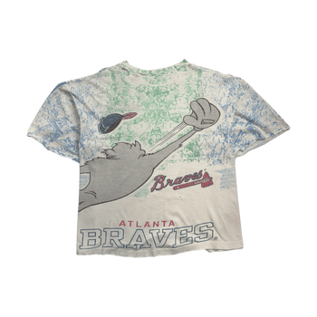 (M) Vintage '93 AOP Atlanta Braves Cropped Tee White