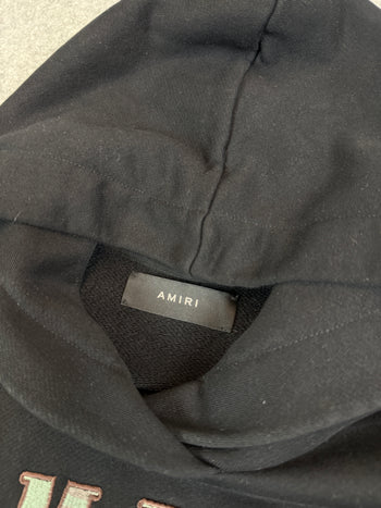 Amiri Camo Fill Logo Hoodie Black (USED)