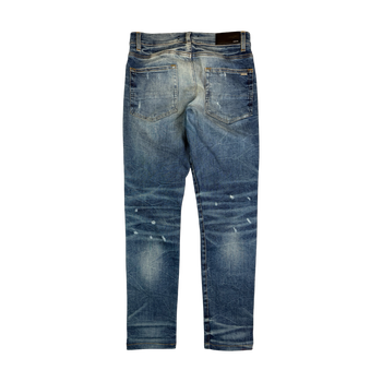Amiri MX1 Distressed Biker Jeans Blue (USED)