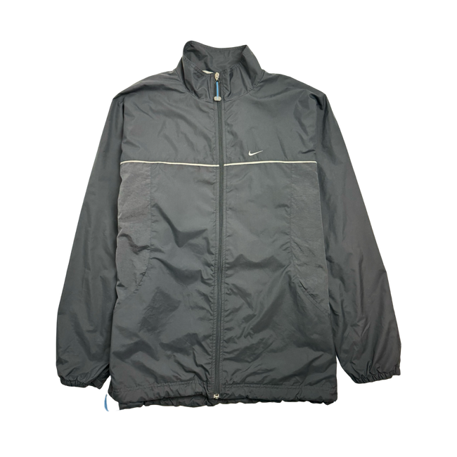 (L) Vintage 2000s Nike Zip-Up Windbreaker Jacket Black