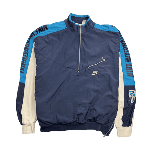 Vintage 90s Nike International Quarter Zip Navy | Vintage Clothing Store Canada