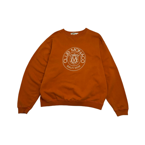 Vintage Club Monaco Sweatshirt Orange | Vintage Clothing Store Canada