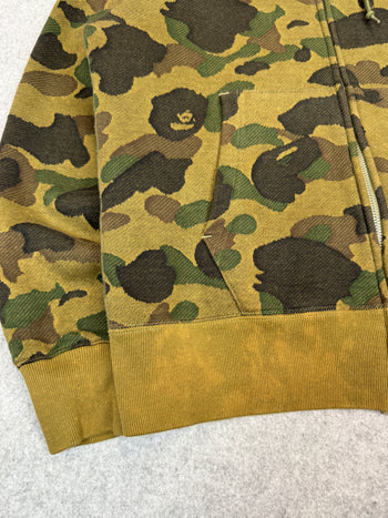BAPE 1st Camo Jacquard Full Zip Hoodie Green (USED)