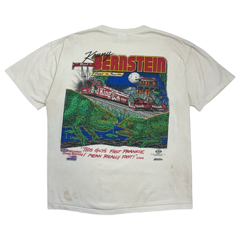 Vintage 1990’s Budweiser Kenny Bernstein Drag Racing Tee White