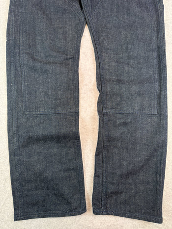 BAPE Embroidered Spell Out Double Knee Denim Jeans (USED)
