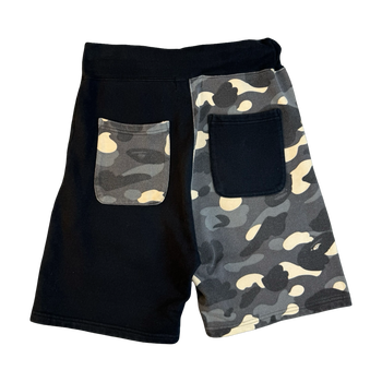 BAPE City Camo Split Shark Sweatshorts Black/Camo (USED)