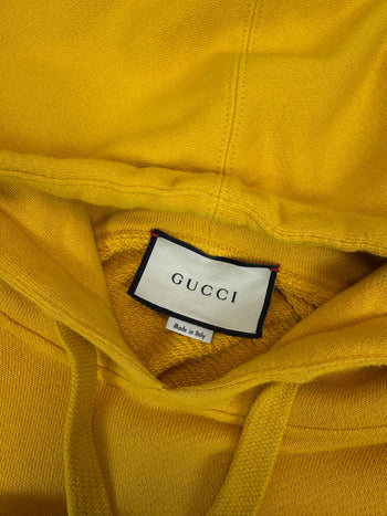 Gucci Coco Capitan Logo Print Hoodie Yellow (USED)