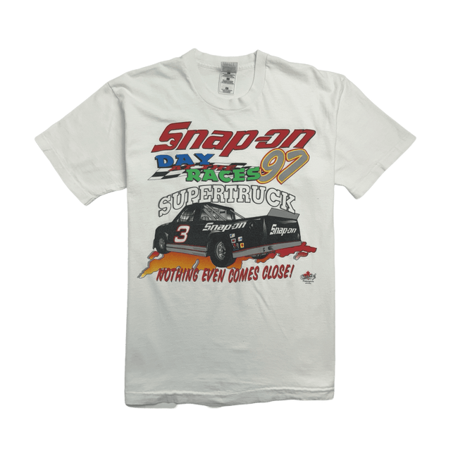 (M) Vintage 90s Snap-On Tee White