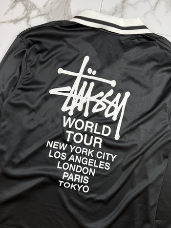 Stussy Football Polo L/S Jersey Black (USED)
