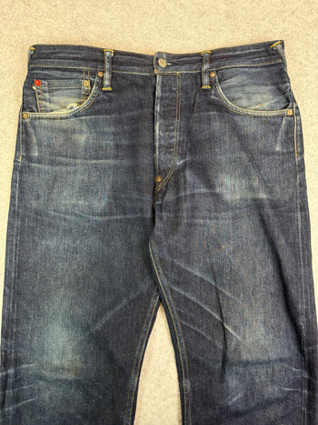 Vintage Evisu Lot 2000 No. 2 Daicock Blue Denim Pants