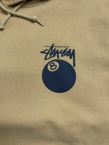 Stussy 8-Ball Logo Hoodie Gold (USED)