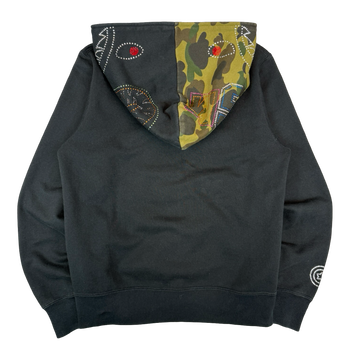 BAPE Spellout Crystal Shark Hoodie Black (USED)