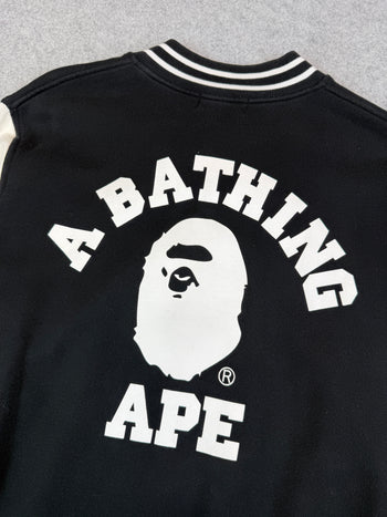 BAPE Varsity Jacket Black/White (USED)