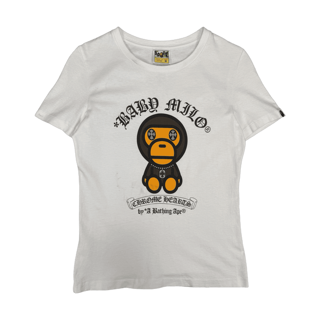 Women’s Chrome Hearts x BAPE Baby Milo Tee White