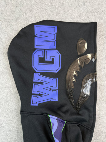 BAPE Jersey Shark Full Zip Hoodie Black (USED)