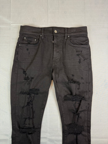 Amiri MX1 Distressed Effect Jeans Black (USED)