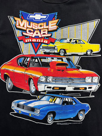 Vintage 2000s Chevrolet Muscle Car Mania Tee Black