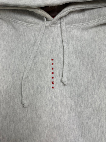 Supreme Micro Logo Hooded Sweatshirt Ash Grey (USED)