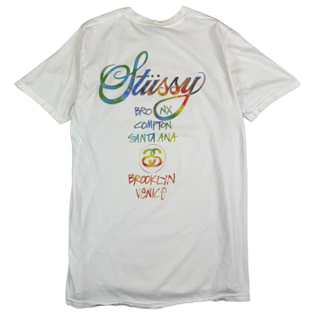 Stussy Tye Dye Tour Tee White (USED)