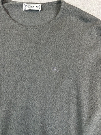 Women's Burberry Wool Knit Sweater Grey