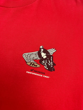 (L) Vintage 2000s Honda Performance First Tee Red