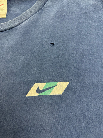 Vintage 90s Nike Side Swoosh Tee Navy
