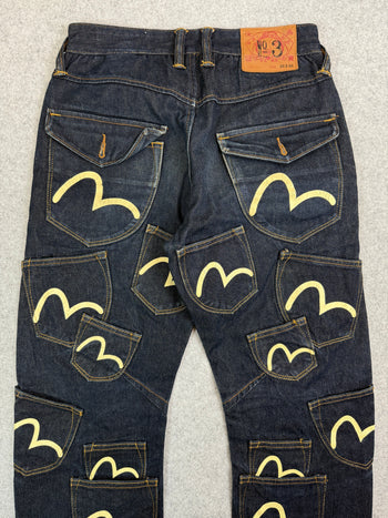 Evisu No. 3 Seagull Multi Pocket Denim Pants