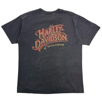 Vintage 2000s Harley Davidson Winnipeg Tee Black