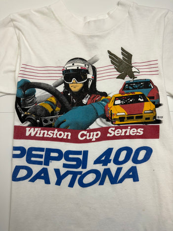 (S) Vintage Pepsi 400 Daytona Winston Cup Racing Tee White
