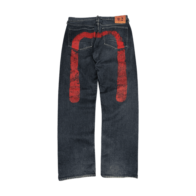 Vintage Evisu Lot 0001 No. 2 Daicock Red Denim Pants