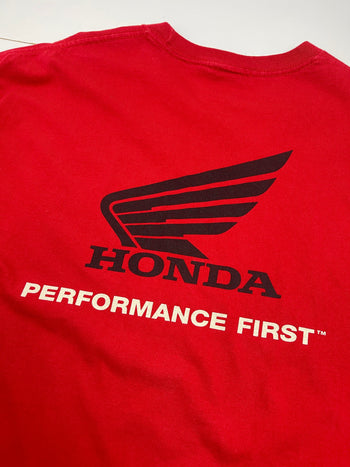(L) Vintage 2000s Honda Performance First Tee Red