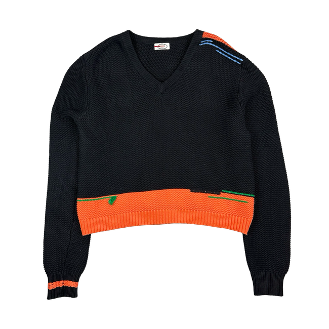 Women's Prada Two Tone Heavyweight Knit Black