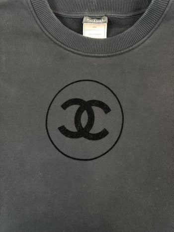 Women's Chanel Uniform Double CC Crewneck Black